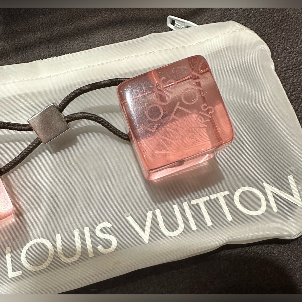 Louis Vuitton Pink Cube Hair Tie - Picture 3 of 4